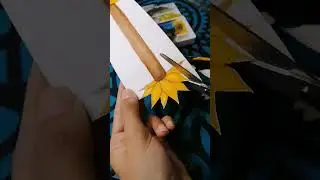 how to create a sunflower bookmark #books #art #diy #artist #watercolors