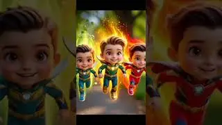 &ldquo;Mini Heroes: Time Freeze Trouble ⏳&rdquo;  #ai #babytoons #childrenscartoon