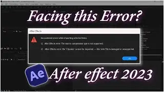 After Effect Error : File '.mkv'  cannot be imported | Solution 💯 | Harry Tutorial