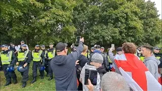 REAL LION at PROTEST? & Patriot Talking the TRUTH at Crowne Plaza & Novotel in West Drayton Heathrow