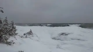 Lake Superior in Copper Harbor January 14 2026 After the Overnight Gale!