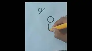 how to draw a snowman with O number easy #drawingsnowman #shorts #learndrawingeasy
