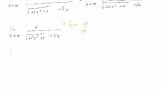 Determine the limit (infinity minus infinity form) example