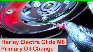 Harley Electra Glide M8 Touring: первичная замена масла в трансмиссии!