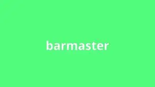 what is the meaning of barmaster