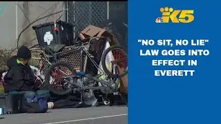 Controversial 'no sit, no lie' ordinance begins in Everett