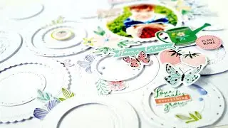 June Challenge Layout using all circle die cuts with Anett