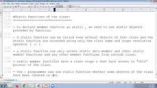 C++ | Static Functions of the class | C++ Programming Tutorial for beginners | cpp | C p