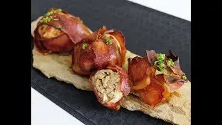 Bolas de pollo y tocineta