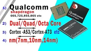 What is Qualcomm snapdragon || what is Dual,Quad,Octa core | What is Cortex in processor | Nanometer