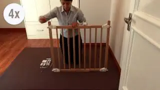 Aurore wooden extending safety gate - pressure mounted installation