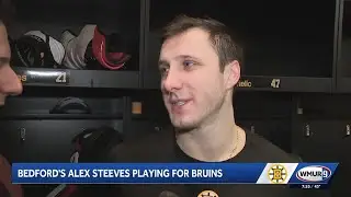 1-on-1 with Bruins forward, Bedford native Alex Steeves
