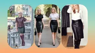 Leather Skirts With Killer & Thigh High Heels of Blonde Girls Ideas