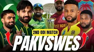 PAK vs WI 2nd ODI Clash at Brian Lara Stadium🏟️ 
