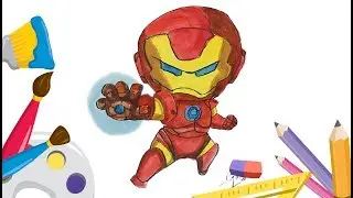 How to Draw Ironman | The Avengers Chibi Marvel Superhero | Coloring Pages for kids