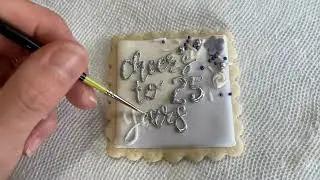 Custom Cookies/Cheers to 25 Years/ Decorated Cookie Tutorials
