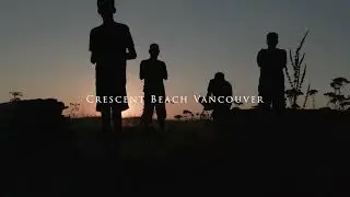 Crescent beach, Vancouver, Canada epic sunset aerial drone footage