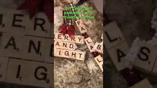 DIY Christmas ornaments with scrabble letters