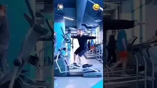 😂 Hilarious Workout on Cross Trainer at the Gym! 🏋️ #GymLaughs #shorts