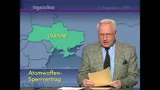 Ukraine gibt Atomwaffen an Russland &ndash; Russland verspricht nicht anzugreifen (Tagesschau 5.12.1994)
