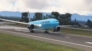 Most Dangerous Landing!!! Boeing 777-200 Landing at Rio de Janeiro Airport