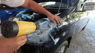 Tutorial Penjelasan Lengkap Cara Pasang Stiker Pada Head Lamp Mobil Dengan Mnggunakan Air Sampo