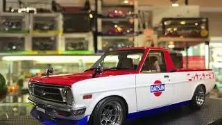 ignition model 1/18 日産サニー　トラック　ロング(B121) レッド／ホワイト (1/18 イグニッションモデル IG1435)