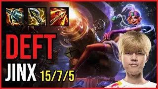 DEFT - JINX vs SAMIRA ADC - KR Grandmaster - Patch 11.3