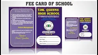School Fee Card Design in CorelDRAW 2018