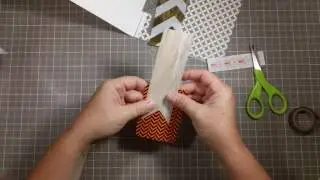 This week I'm making and elegant spider treat bag with scrapbook paper