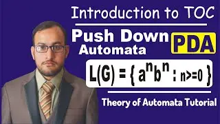 PDA Example (a^n b^n) in TOC | Push Down Automata Theory of Computation