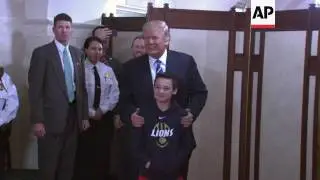Trump Surprises First White House Tour Visitors