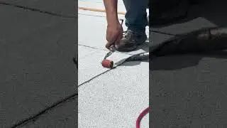 Heat-welding on Capsheet #roofing #roofingcontractor #kapiliroofing #roofers #bestroofingcompany