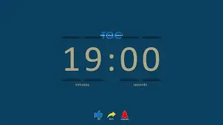 TOC0021, 19 minute Silent Timer, +15 sec Alarm, Digital, Countdown, FHD 1080p, Series1 Corporate Blu