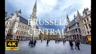 Explore Brussels Cental in Under 2 hours: Grand Palace, Manneken Pis & More! | 4K Walking Tour