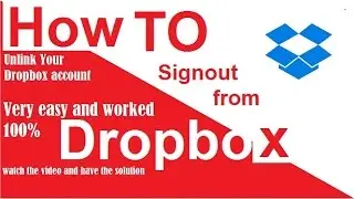 how to sign out from dropbox on pc