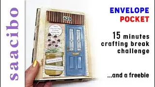 15 Minutes Craft With Me Challenge - Envelope Pocket #freeprintable