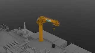 ⚓ Offshore Electro-Hydraulic Pedestal Crane 110 t | Оффшорный консольный кран для буровых платформ