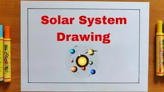 Solar System Drawing / How to Draw Solar System / Solar System Planets Drawing / Solar System detail