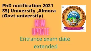 || UPDATE FROM SSJU || PHD ENTRANCE 2021- 2022 || R31