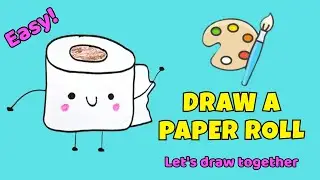 Easy and Cute Paper Roll Drawing for Kids 🧻☺️