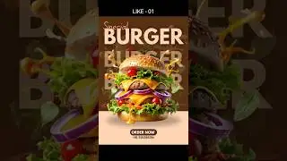 BURGER POSTER DESIGN 🙂 #2026  #BurgerPosterDesign #FoodPosterDesign