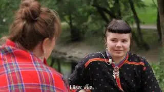 Liisa-R&aacute;vn&aacute; Finbog in a conversation with Maria Karlsen on duodji - saami subtitles