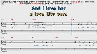 Beatles - And I love her [POP Song Score Karaoke]