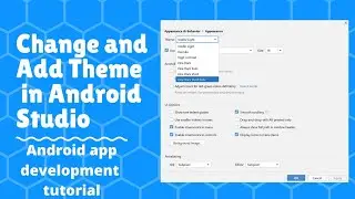 How to change or add a theme to Android Studio?