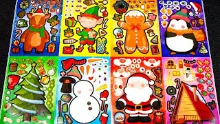 MERRY CHRISTMAS STICKER BOOK MAKEOVER | FUN ACTIVITY WITH SANTA, ELF & SNOWMAN!