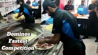 Dominos Fastest pizza Competition|| Only 1 Minutes 3 slaps pizzas 🍕🍕🍕