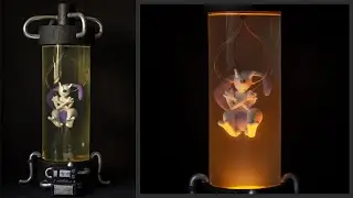 Clay art Pokemon Mewtwo | Encapsulated led lamp