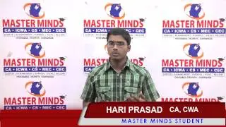Hari Prasad  CA, CWA   MASTER MINDS CA ACADEMY STUDENT