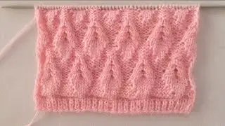 Very Beautiful Leaf Stitch pattern For Sweater/Cardigan/Blanket